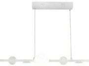 Lampadario Design Afrodite dorato paralume bianco 6x G9