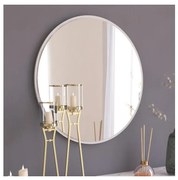 Specchio da parete OZZE diametro 60 cm bianco
