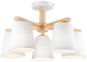Plafoniera ELLIE 5xE27/60W/230V bianco/rovere