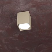 Plafoniera Moderna Cubica Area Metallo Sabbia Metallo 1 Luce Gx53 10Cm