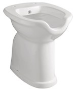 Vaso/Bidet a Terra Accessibile Con Scarico a Suolo Bianco Lucido