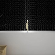 Mosaico in ceramica nero L 30 x L 36cm x Sp. 15 mm, 8 pezzi