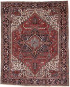 Heriz Tappeto 300 x 370 Blu (Iran) Annodato A Mano