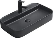 Mexen Sofia lavabo da appoggio 70 x 40 cm, nero opaco - 22157085