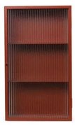 Ferm Living - Haze Wall Cabinet Reeded Glass Oxide Red ferm LIVING