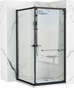 Cabina doccia Rea Space In Black 80x100
