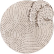 Tappeto rotondo beige ø 160 cm Panglao New York Taupe – Elle Decoration