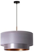 Duolla - Lampadario a sospensione con filo NANTES 1xE27/15W/230V diametro 45 cm argento/rame