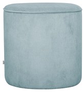 Pouf rotondo in velluto a coste grigio-blu D40 cm LOUIS