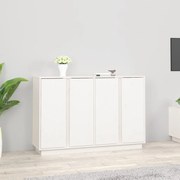 Credenza bianca 120x35x80 cm in legno massello di pino