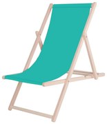 Lettino prendisole da giardino turchese/faggio
