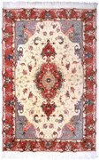 Tabriz Tappeto 150x100 Beige (Iran) Annodato A Mano