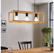 Eglo 32144 - Lampadario a sospensione con cavo BLACKCROWN 3xE27/40W/230V marrone