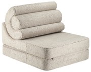 Poltrona per bambini marrone chiaro con rivestimento in bouclé Flipster – Wigiwama