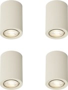 Set di 4 faretti da soffitto Japandi beige - Sprawl