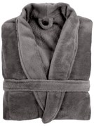 Accappatoio grigio in felpa, L/XL Cozy - Tiseco Home Studio