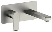 Miscelatore lavabo a muro Mariani serie Artic in ottone spazzolato