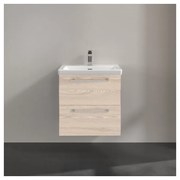 Mobile sottolavabo e lavabo Remix rovere ribeira L 60 x H 58 x P 33 cm 1 vasca 2 cassetti