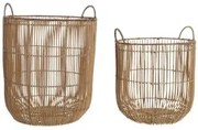 Set di Cestini DKD Home Decor Rattan (40 x 40 x 51,5 cm)