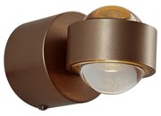 Lampada da parete di design bronzo scuro con LED IP44 - Lens