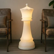 Lucande Lampada per terrazza Majesté, plastica, bianco, IP65, 107 cm