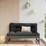 Divano centrale 120x80 cm in legno massello di pino grigio