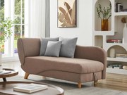 Chaise longue letto con contenitore in Tessuto Marrone - Angolo a destra - PENELOPE