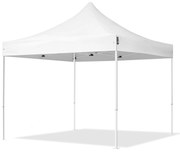 TOOLPORT 3x3m gazebo pieghevole, ECONOMY acciaio, bianco - (581822)