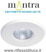 Mantra faretto da incasso led 7W modello cies bianco 3000°K