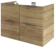 Mobile da bagno sotto lavabo SENSEA Neo lucido L 90 x H 64 x P 48 cm 4 cassetti, lavabo non incluso