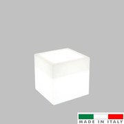 Cubo Illuminabile 40x40xH40cm, E27 Colore Bianco