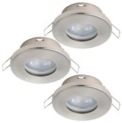 Eglo 901761 - SET 3xLED Lampada da bagno FAVAZZINA 1xGU10/4W/230V IP44 cromo
