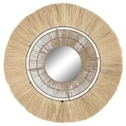 Specchio da parete DKD Home Decor Naturale 79 x 4 x 79 cm Bali Iuta