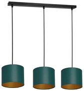 Lampadario a sospensione con filo ARDEN 3xE27/60W/230V verde/oro