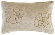 Cuscino DKD Home Decor Dorato 50 x 10 x 30 cm Fiori