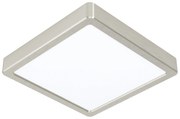 Plafoniera Moderna Fueva Z In Acciaio Nichel Satinato Led Integrato 16,5W