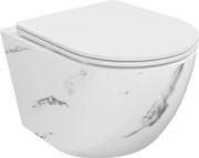 Mexen Lena tazza WC Rimless con sedile a chiusura rallentata slim, duroplast, bianco pietra - 30224092