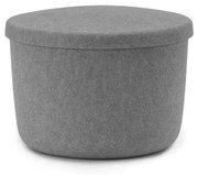 Normann Copenhagen - Hide Storage Pouf Small Grey Normann Copenhagen