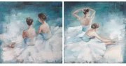 Quadro DKD Home Decor 100 x 3,5 x 100 cm Ballerina Classica Romantico (2 Unità)