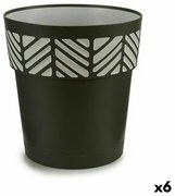 Vaso Autoirrigante Stefanplast Orfeo Antracite Plastica 29 x 29 x 29 cm (6 Unità)