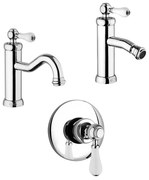 Set miscelatori lavabo bidet ed incasso doccia Jacuzzi Rubinetteria serie Tosca