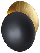 Lampada da parete moderna nera con oro 34,5 cm 2 luci - Sunrise