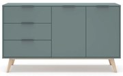 Cassettiera verde polveroso 140x81x40 cm Pisco – Marckeric