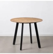 Tavolo da Pranzo 90 x 90 x 77 cm Naturale Nero Legno Ferro