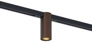 Faretto moderno bronzo scuro per sistema a binario monofase GU10 35mm - Slimline Nubee Honey