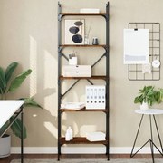 Libreria rovere marrone 5 ripiani 56x31,5x174 cm multistrato