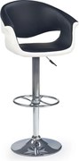 Sgabello da bar H-46 in bianco/nero