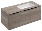 Mobile sottolavabo e lavabo Solid rovere sable L 120 x H 83 x P 51 cm, 2 ante