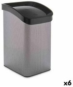 Cestino Oscillante Grigio scuro Plastica 12 L (6 Unità)