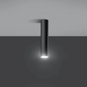 Plafoniera da soffitto in Acciaio LAGOS GU10 Nera da interno